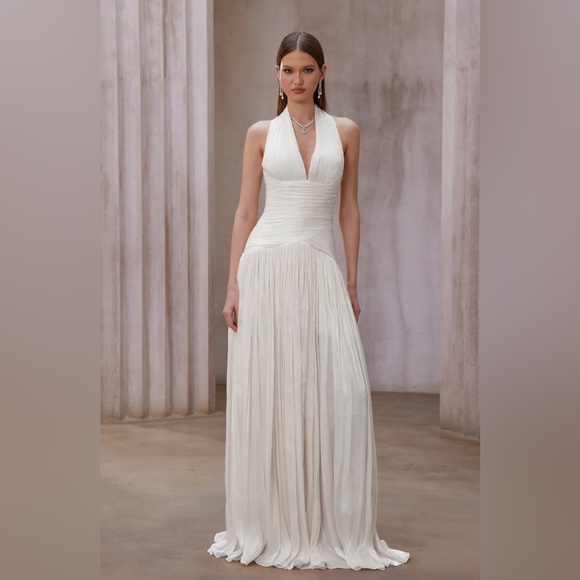 Miss Rosier Dresses & Skirts - White Halter Backless Dress